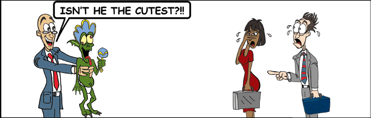 Original cartoon for Is It Time to Call Your Own Baby Ugly?